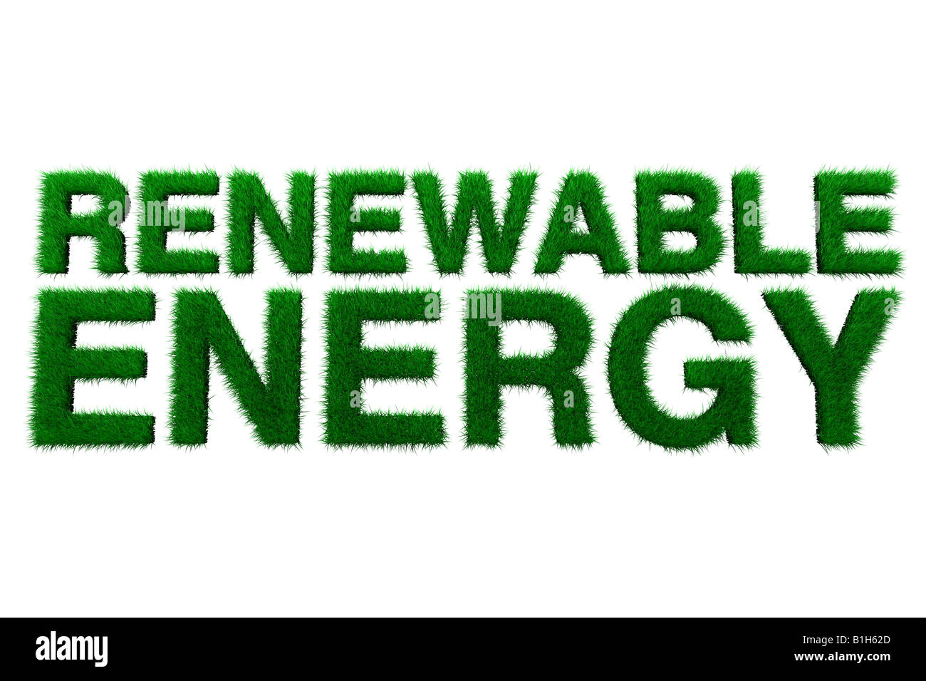 Erneuerbare Energien-Zeichen Stockfoto