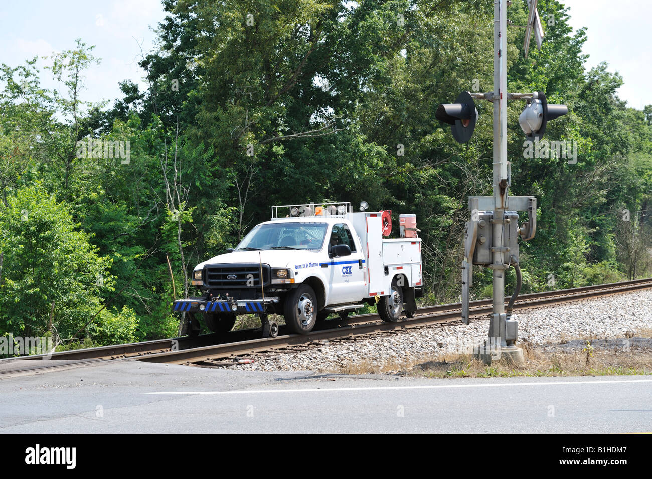 Inspektion Auto CSX mainline Georgien 080607 30800 Stockfoto