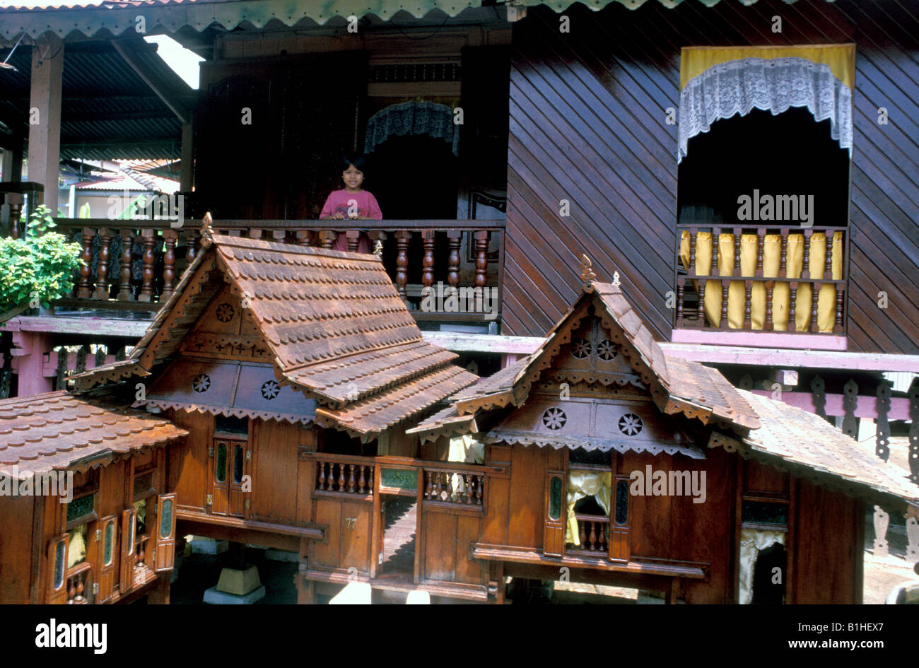 Modell Häuser in Kampung Morten Melaka malaysia Stockfoto