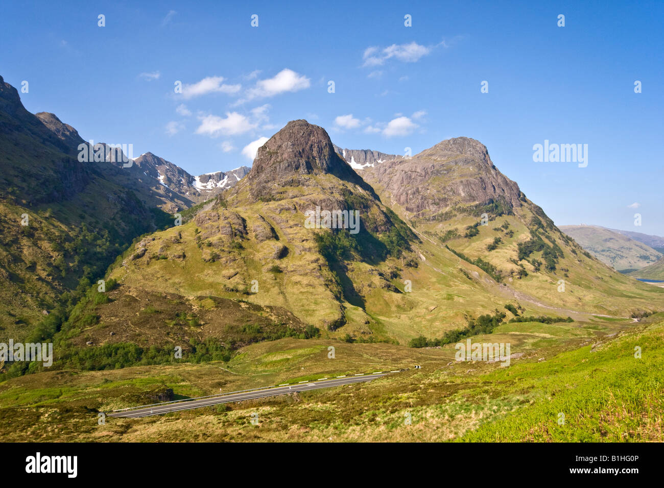 Die berühmten Three Sisters Berge in Glen Coe West Highlands Schottland Stockfoto