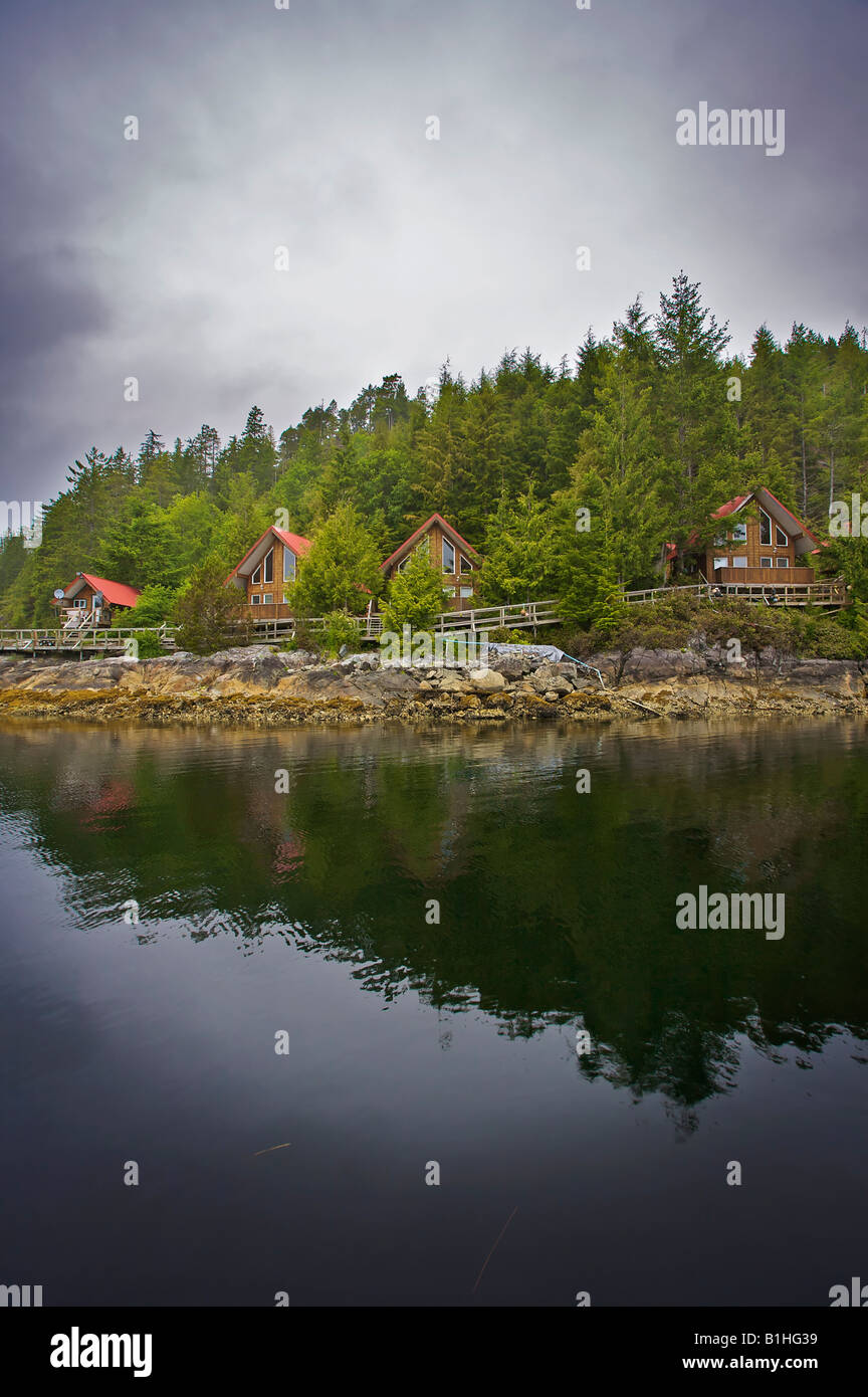 Critter Cove - Fishing Lodge. Westküste von Vancouver Island, BC - Kanada Stockfoto
