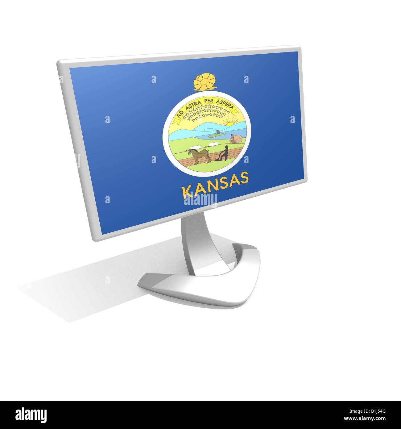 Kansas State Flag USA USA Stockfoto