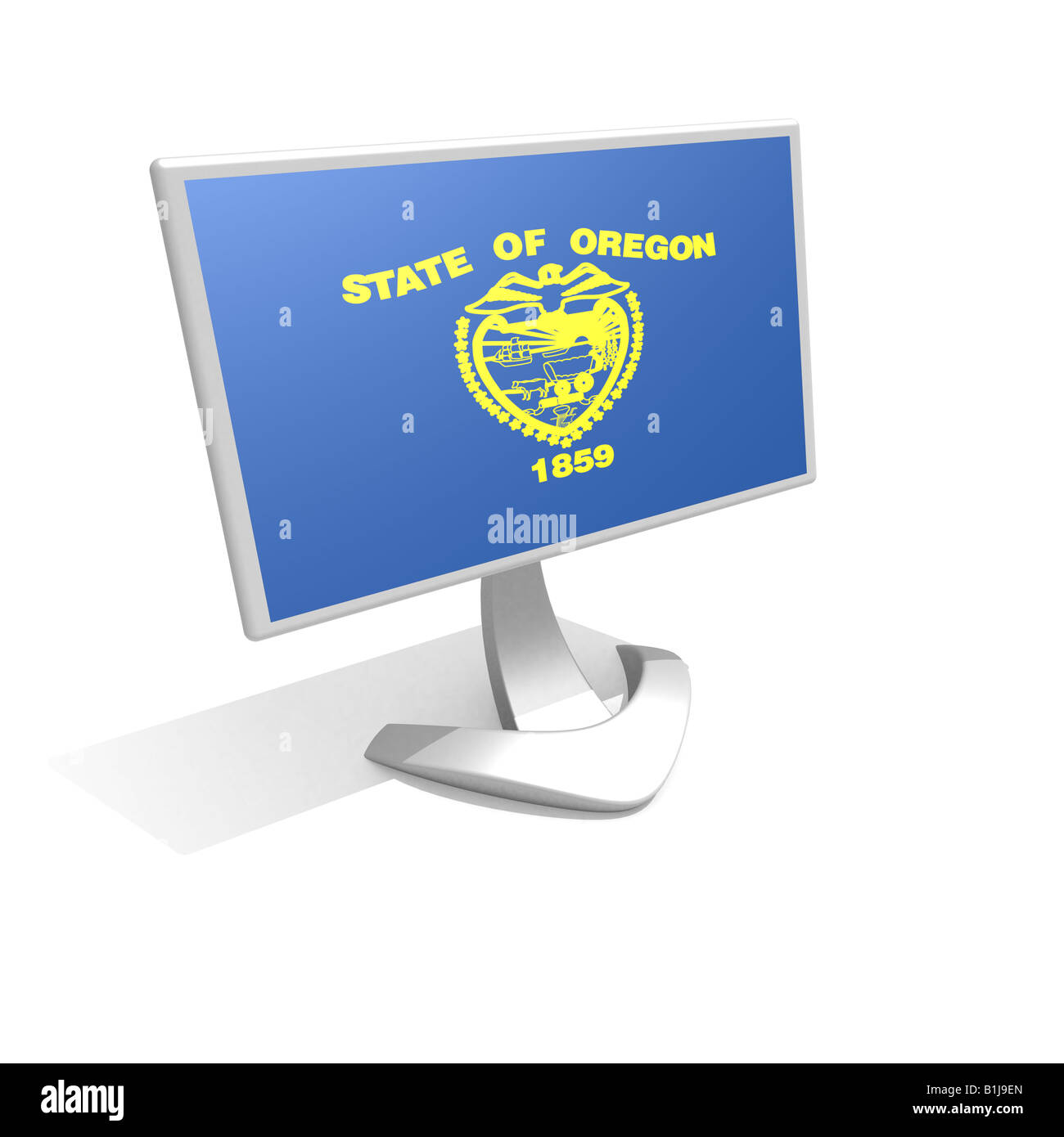 Oregon State Flag USA USA Stockfoto