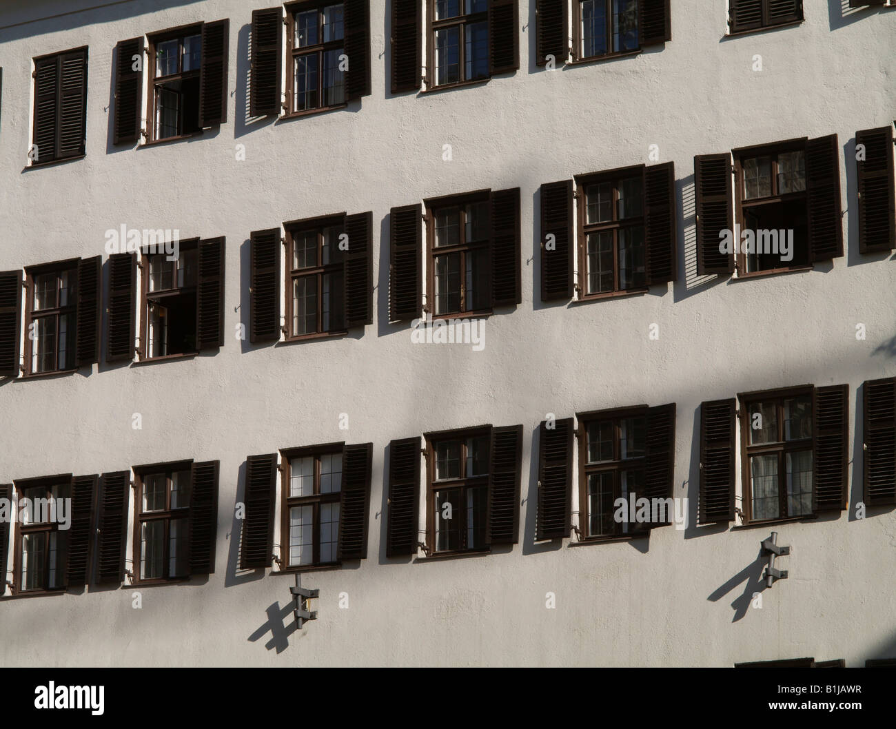 Innsbruck, Altstadt, Fassade, Fenster, Österreich, Tirol, Innsbruck Stockfoto