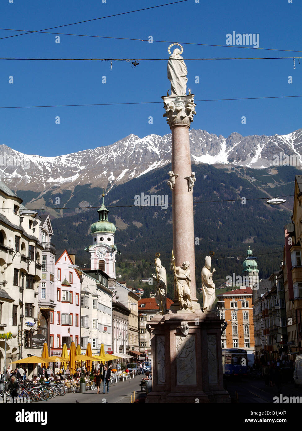 Innsbruck, Altstadt, Maria-Theresien-Straße, Österreich, Tirol, Innsbruck Stockfoto