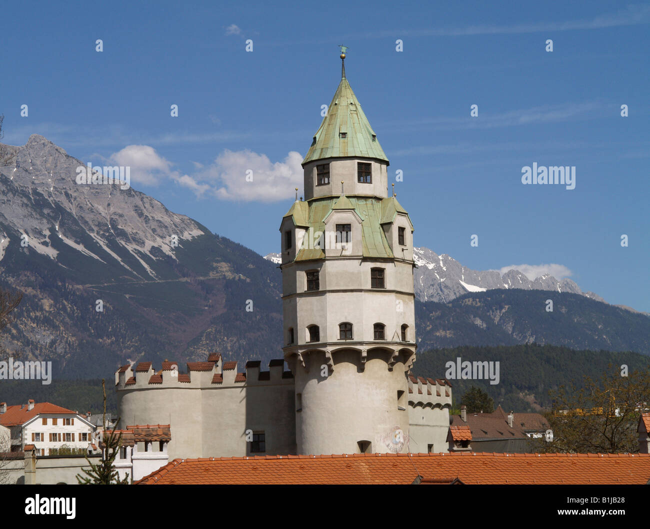 Turm Muenzerturm, Österreich, Tirol, Hall Stockfoto