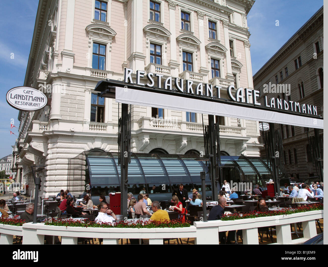 Wiener Kaffeehaus House Cafe Landtmann, Österreich Stockfoto