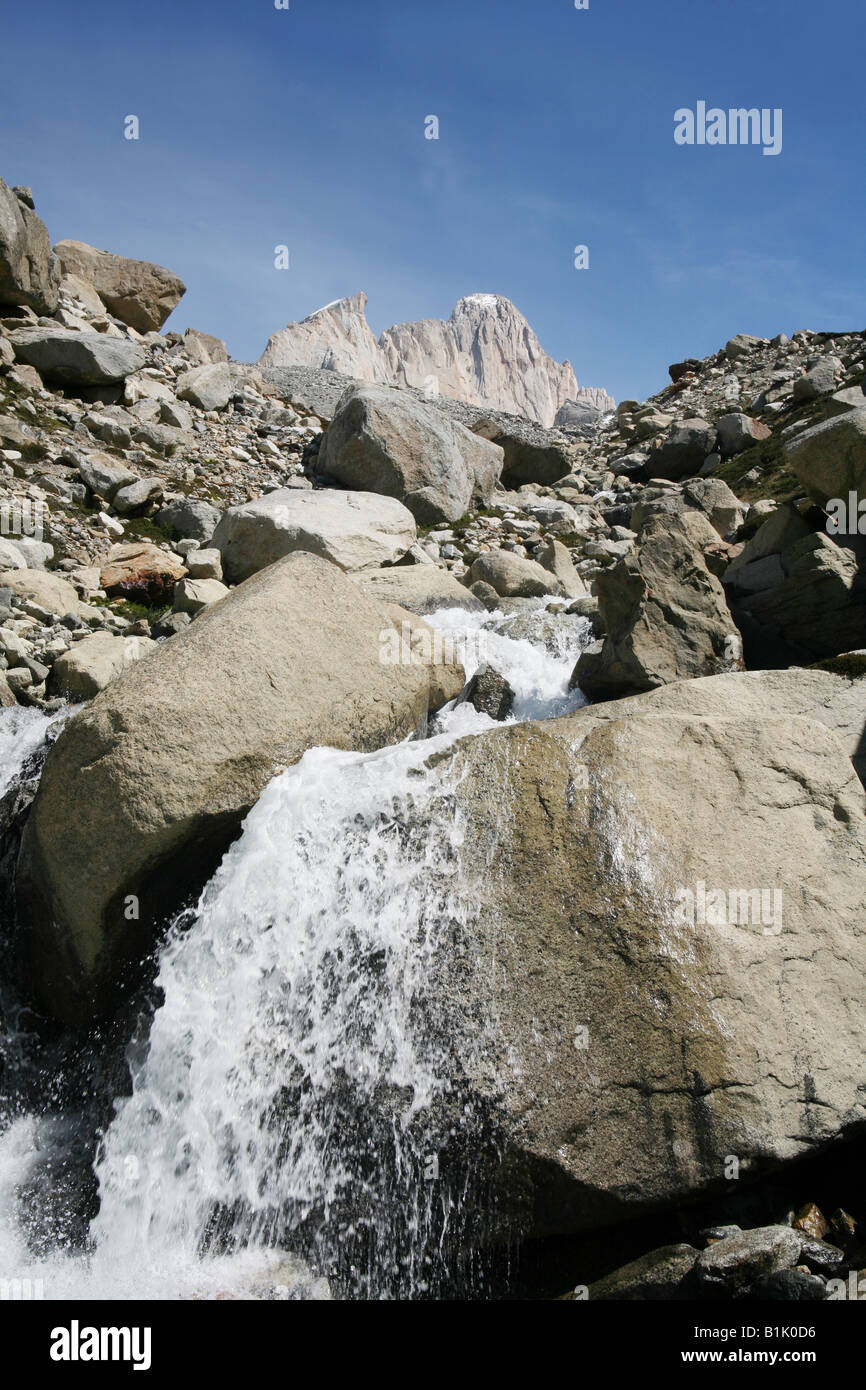 Mount Fitzroy in Parque Nacional Los Glaciares, Argentinien Stockfoto