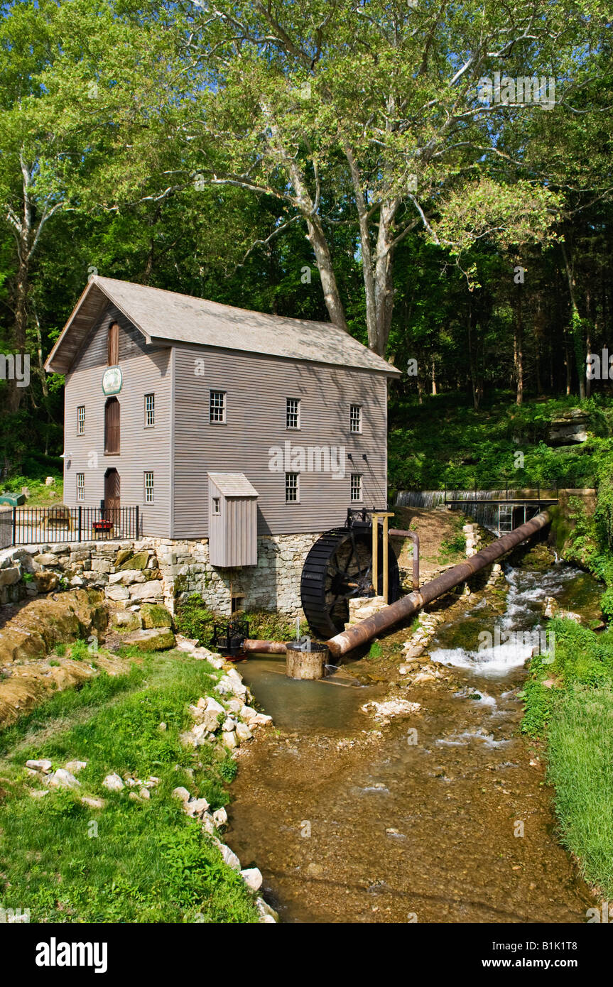 Beck s Mühle und Wasser aus der Höhle Frühling Washington County Indiana Stockfoto