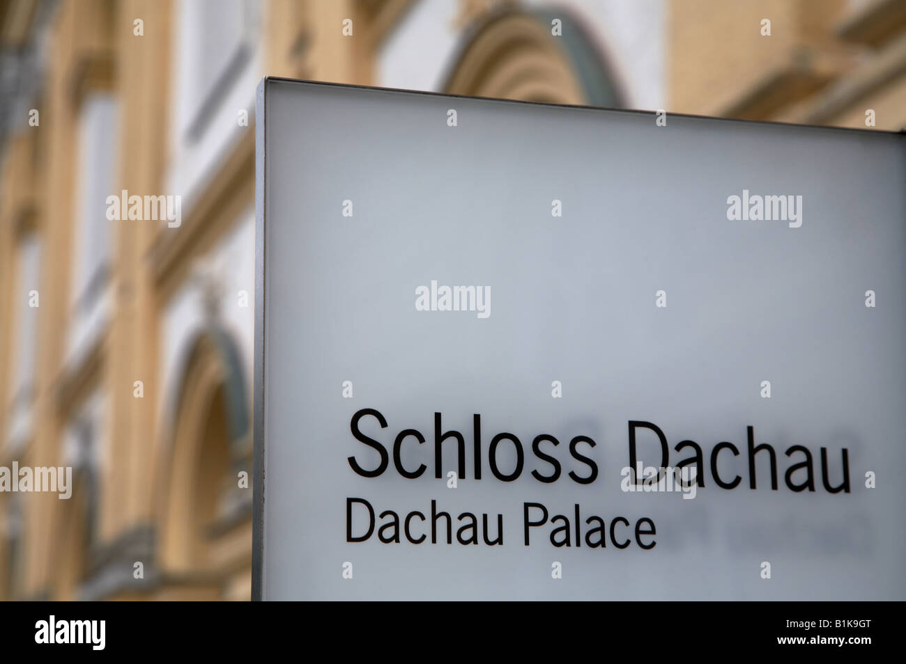Melden Sie außen Schloss Dachau Palast im Schloss Palast in Bayern in Deutschland Stockfoto