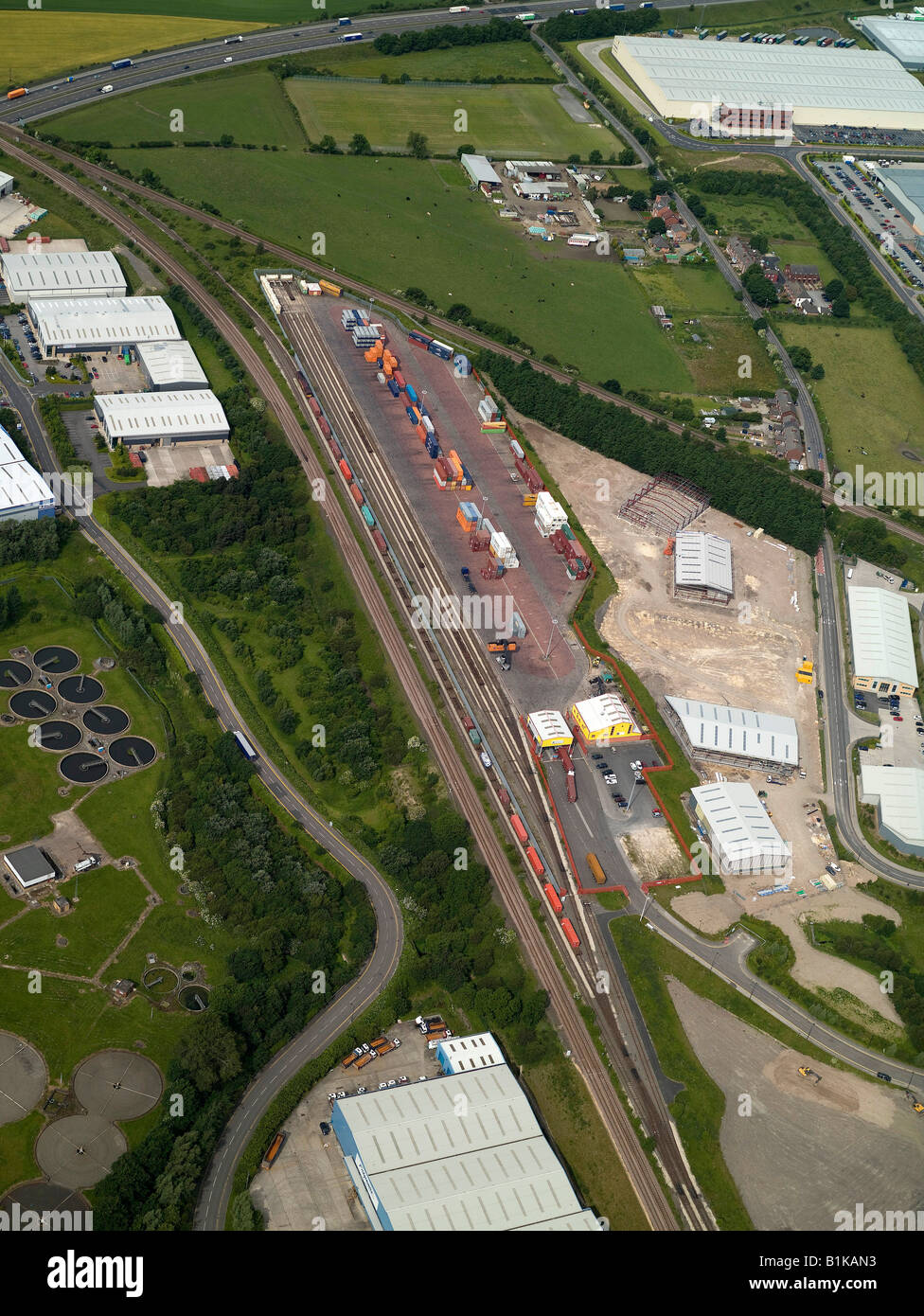 Wakefield Euro-Port, International Rail Freight Terminal, Normanton, Wakefield, West Yorkshire, Nordengland. Stockfoto