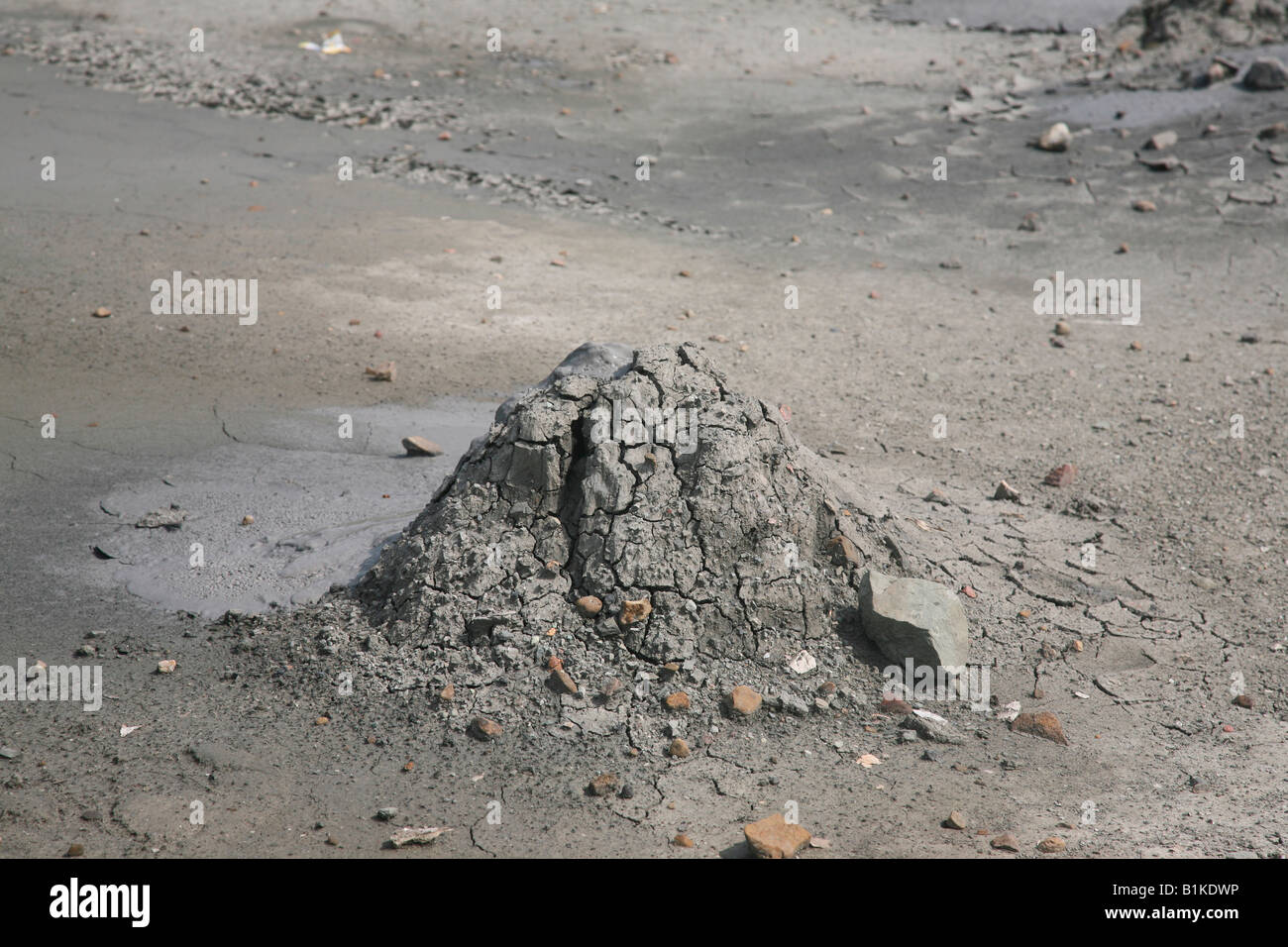 Mud Volcano Website auf Baratang Island, Andamanen, Indien Stockfoto