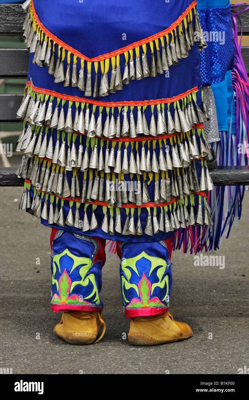 Aborigines einheimische Frau anzeigen Kostüm Victoria British Columbia Kanada Stockfoto