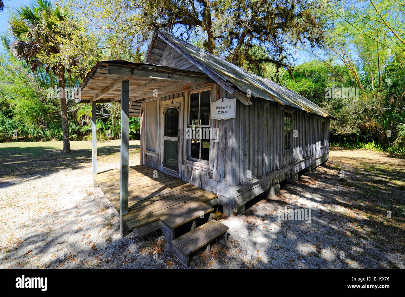 Koreshan State Historic Park Estero Florida Mitgliedschaft Cottage Stockfoto