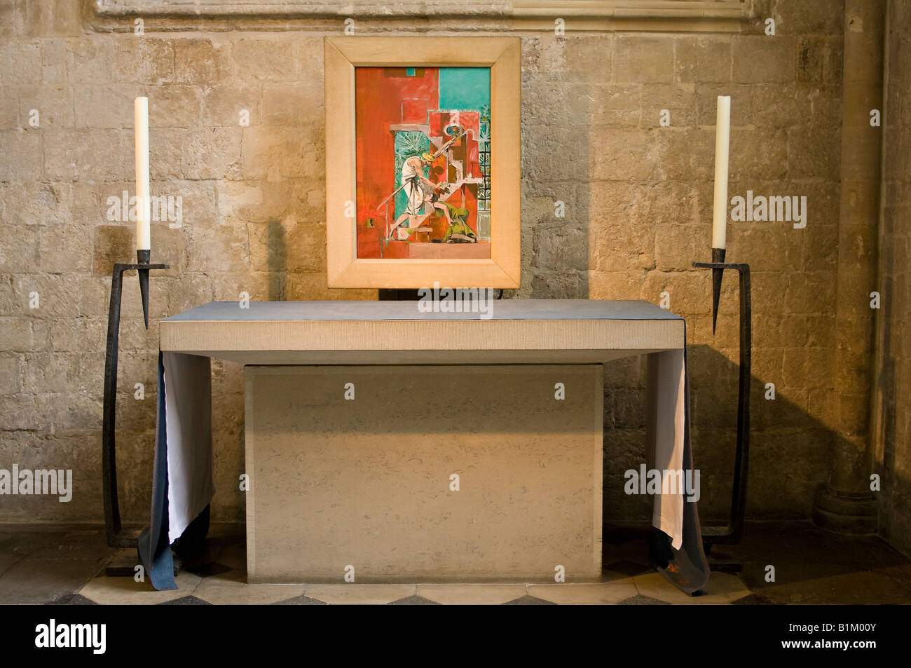Graham Sutherlands Gemälde "Noli Me Tangere" (Berühren Sie Mich Nicht) in der Maria-Magdalena-Kapelle, Chichester Cathedral, Großbritannien Stockfoto
