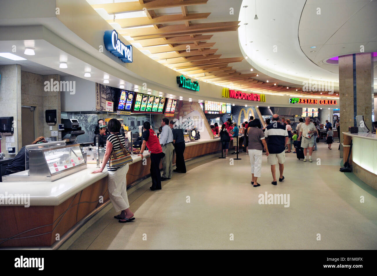 Fast Food-Court an der internationale Flughafen Orlando Florida Stockfoto