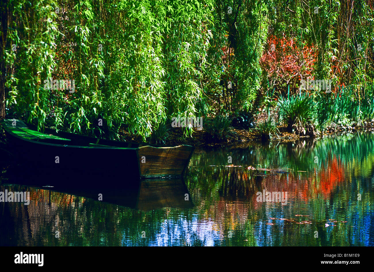 Vorfrühling im Monet s Garten Giverny Stockfoto
