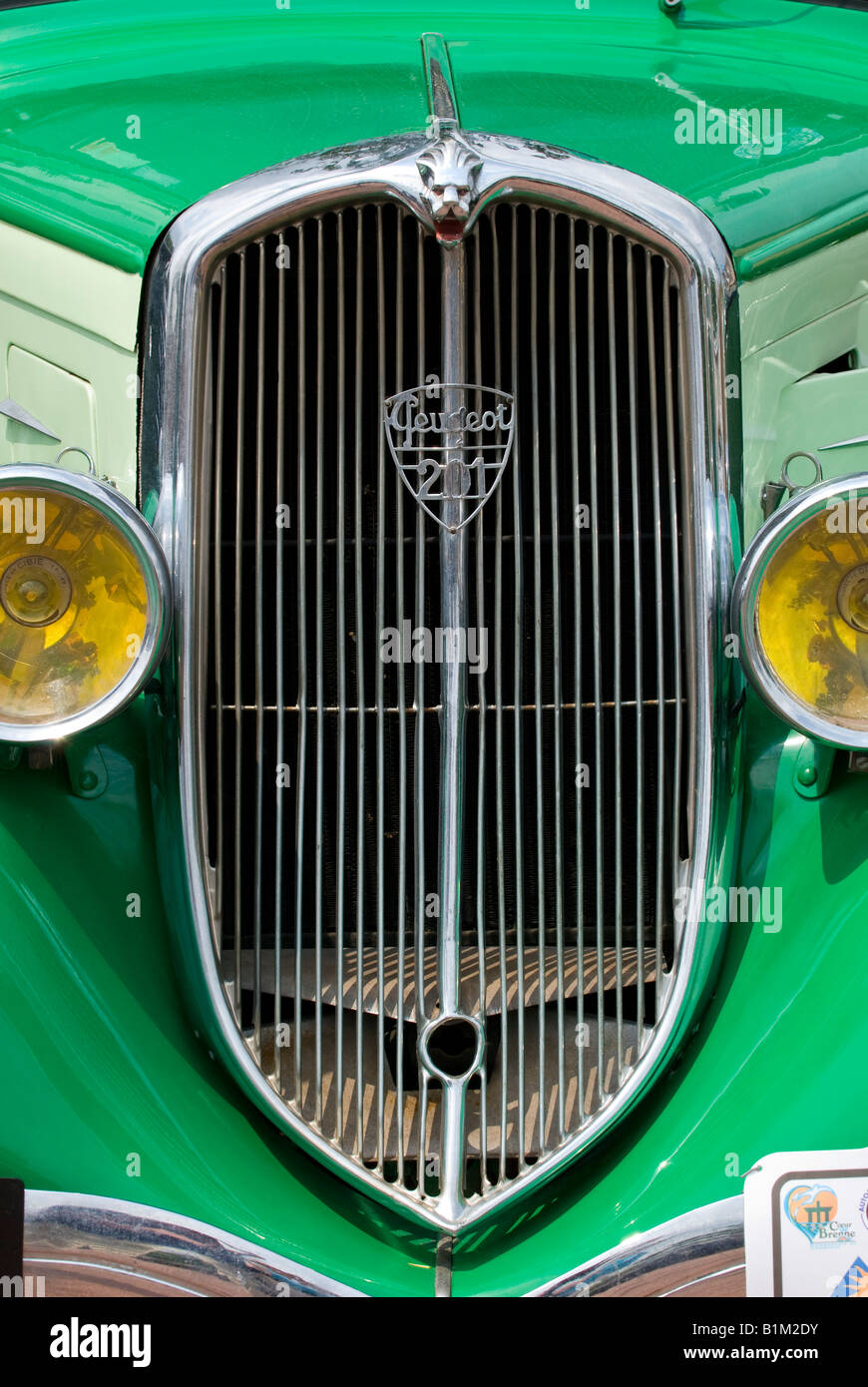 Klassische Peugeot 201 Automobil - Auto-Rallye, Frankreich. Stockfoto