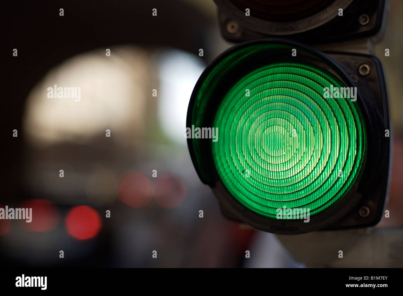 grüne Ampel Stockfoto