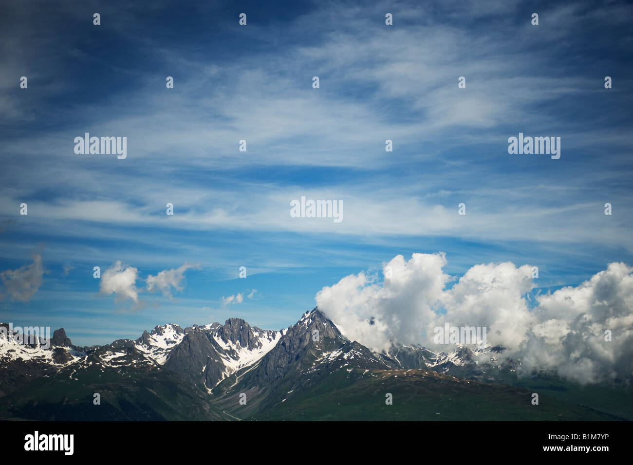 Französische Alpen zwischen Tarentaise und Beaufortaine savoie Stockfoto