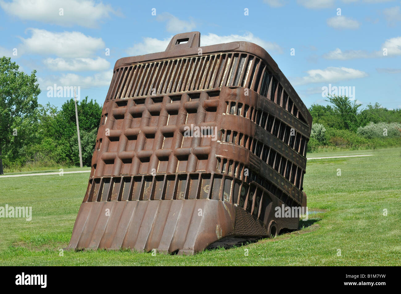 Ein kleiner 40 Kubikelle Schaufel in der Nähe von Big Brutus angezeigt. Stockfoto