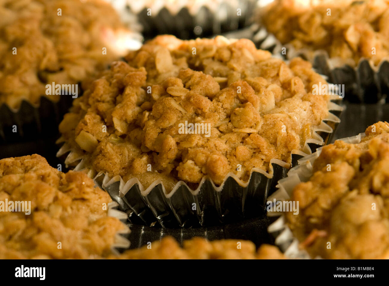 Nahaufnahme von leckeren hausgemachten muffins Stockfoto