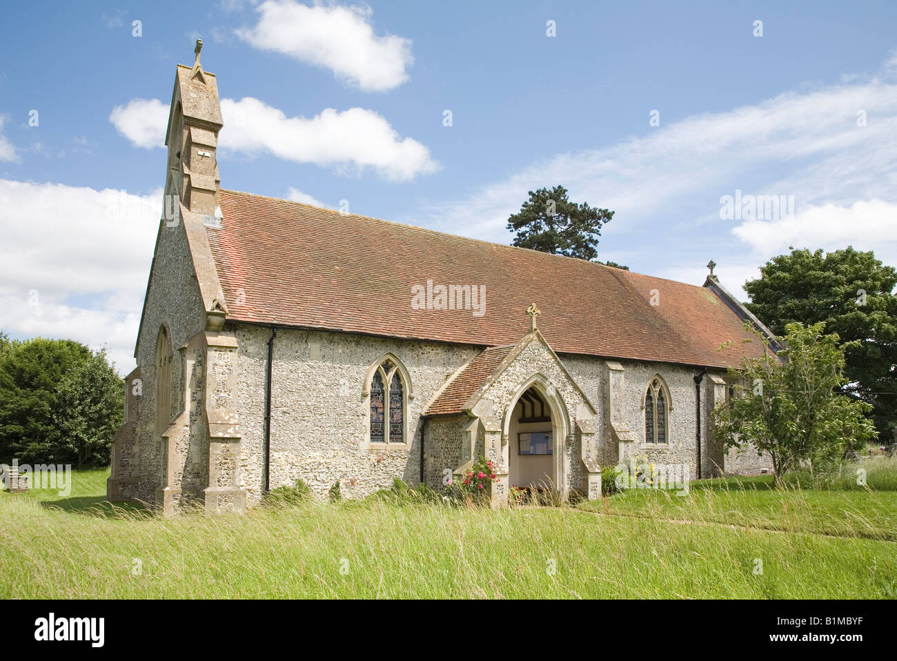 Pfarrkirche St. Leonard, Cliddesden, Hampshire Stockfoto