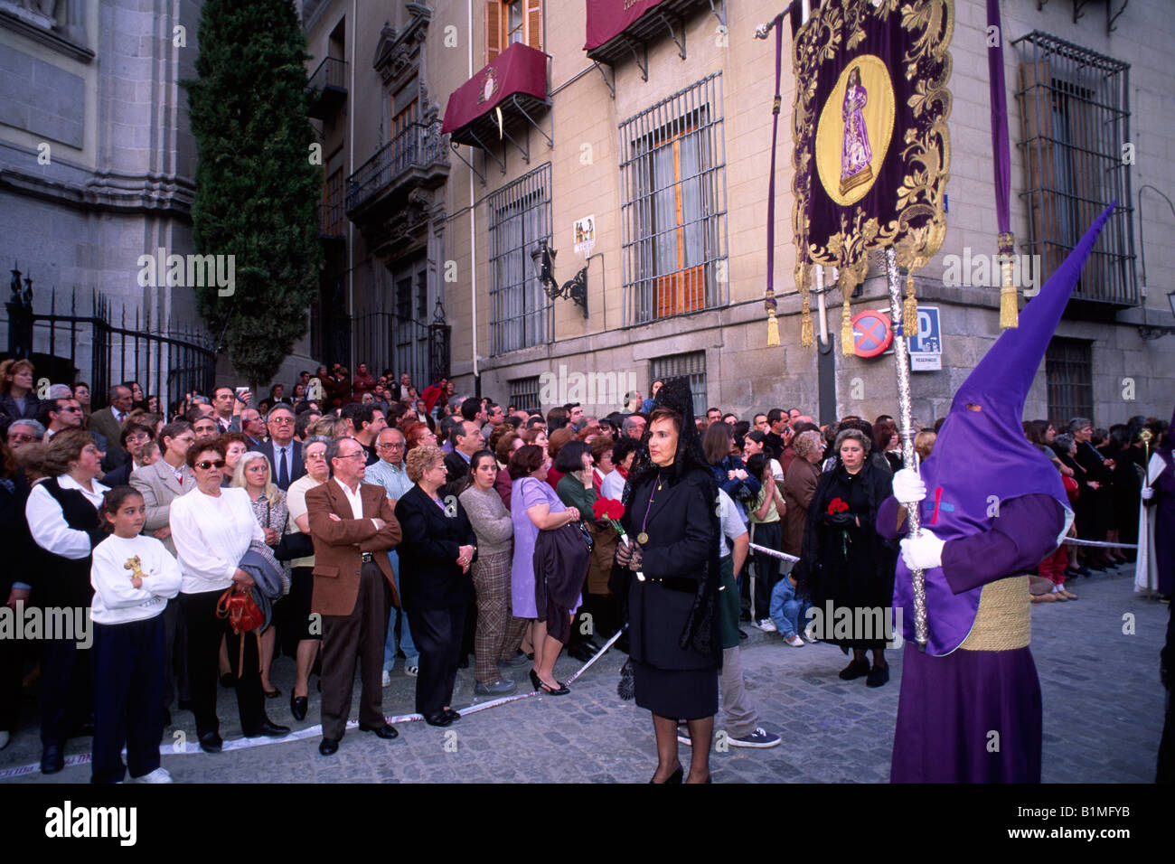 Spanien, Madrid, Ostern, Karwoche, Semana Santa, Maundy-Prozession am Donnerstag Stockfoto