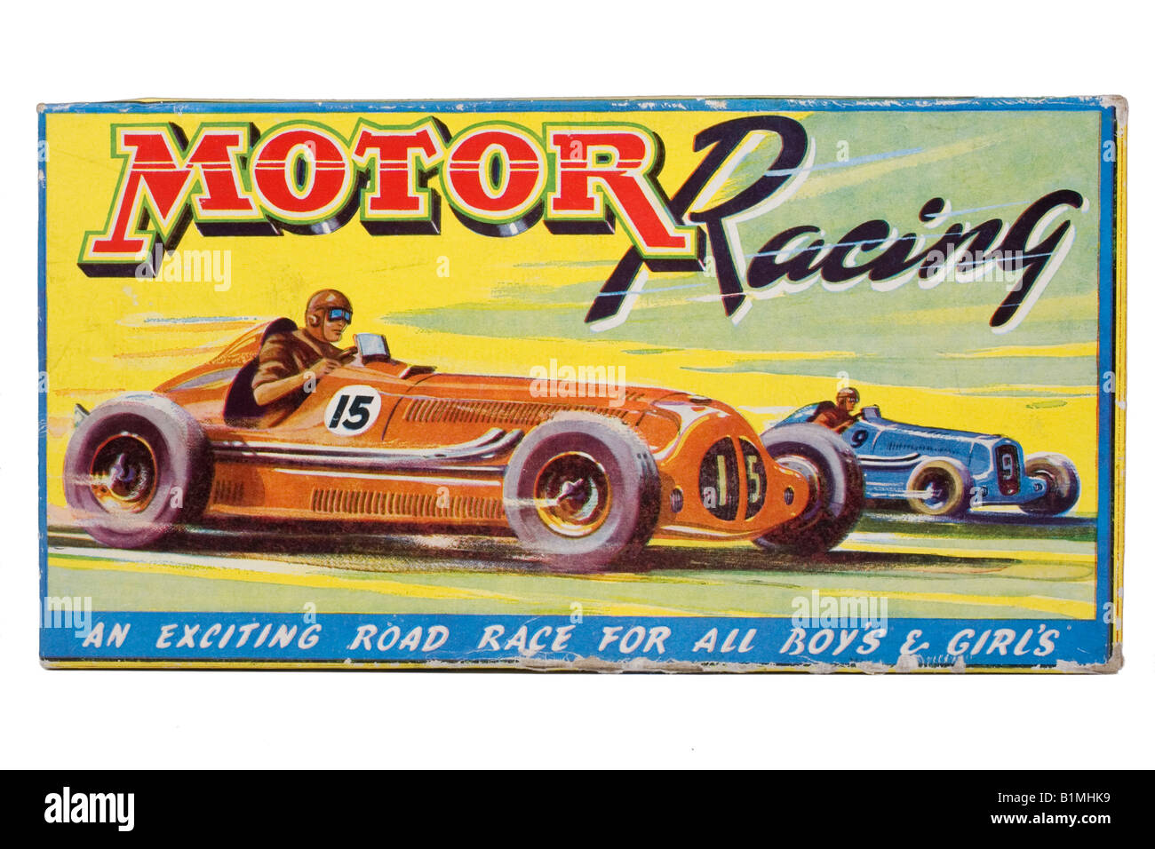 Traditionelle Motor Racing Brettspiel aus den 1950er Jahren Stockfoto