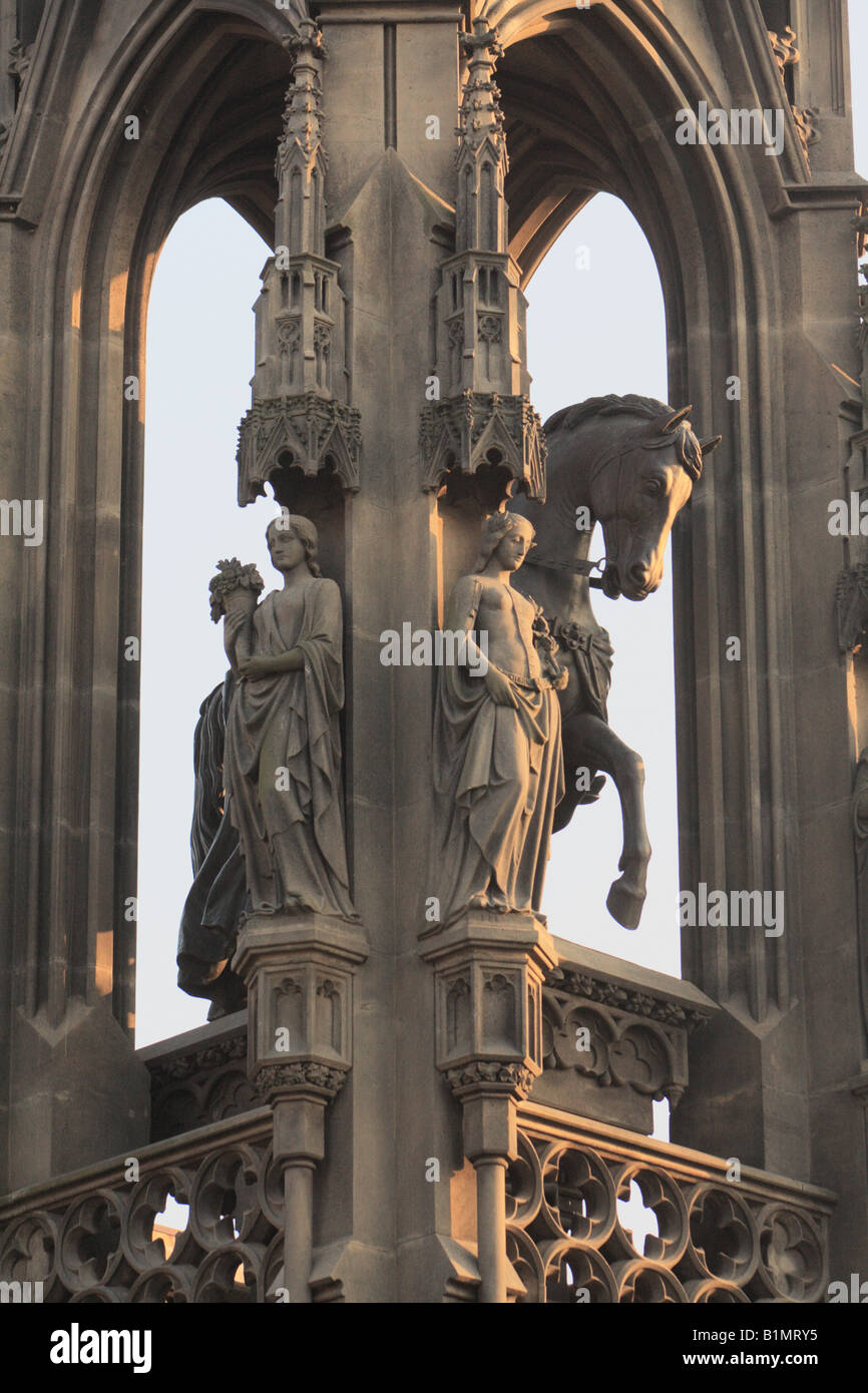 Detail der Statue gewidmet Francis ich auf Smetanova Nabrezi in Prag Tschechische Republik Stockfoto