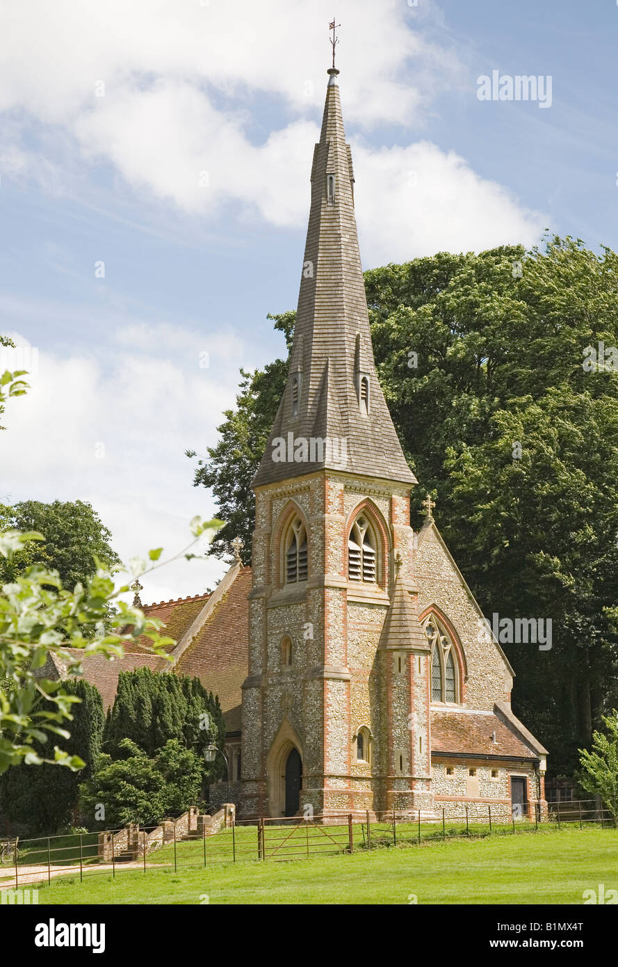 Str. Mary die Jungfrau Pfarrkirche, Preston Candover, Hampshire Stockfoto