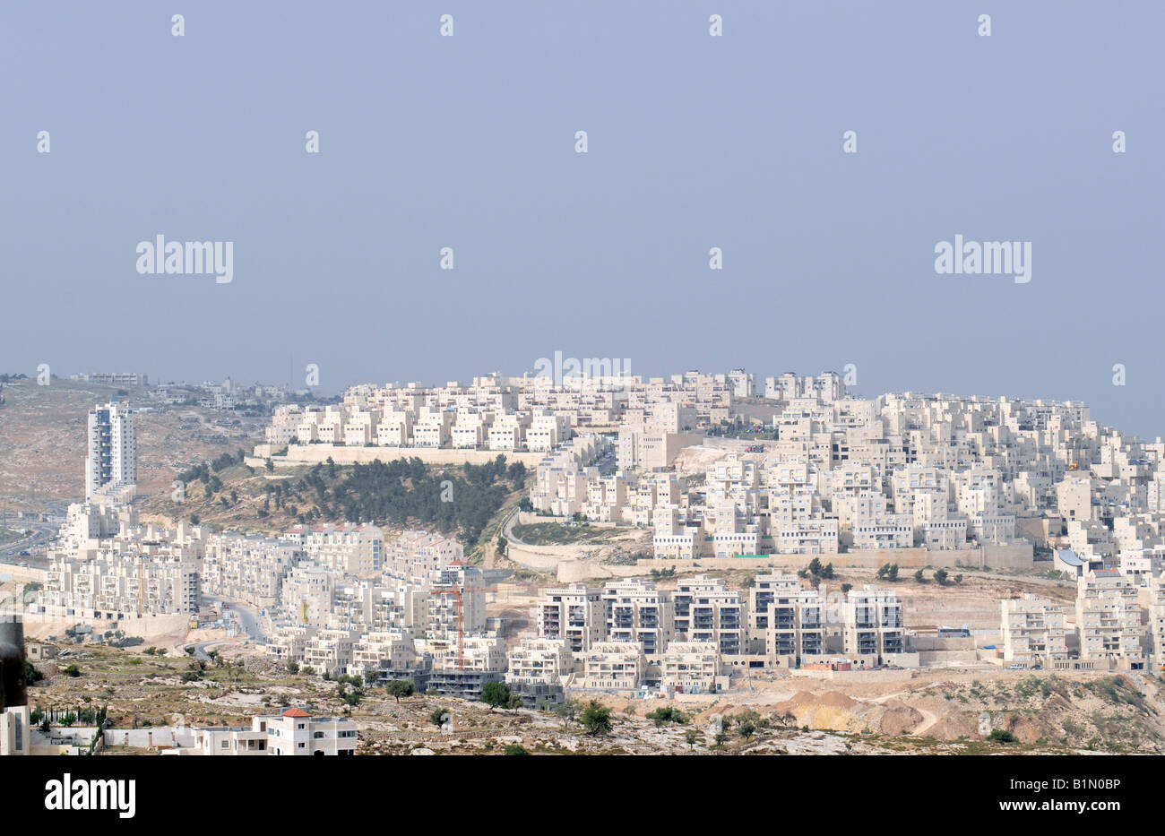 Israelische Siedlungen in der Nähe von Jerusalem. Stockfoto
