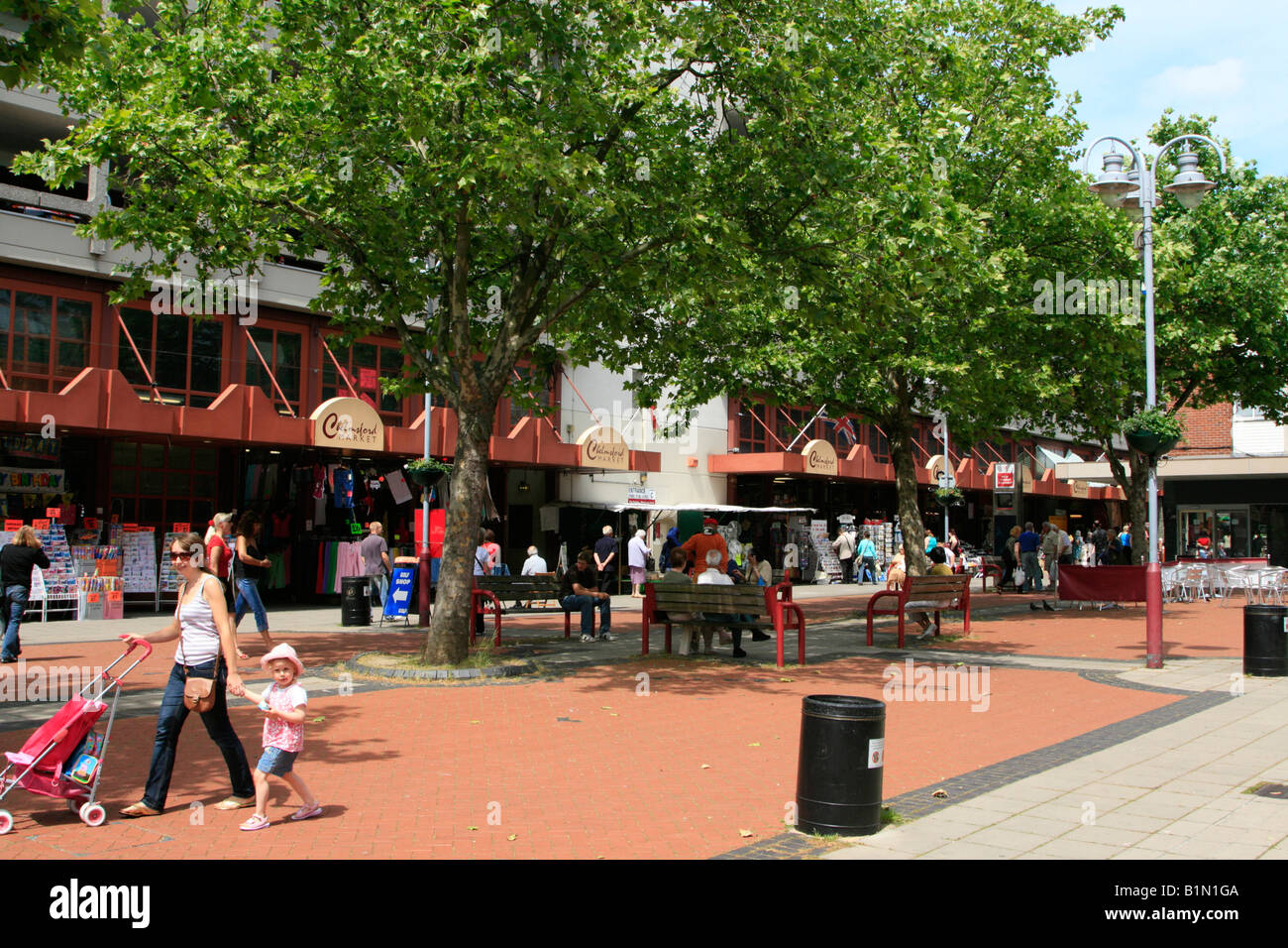 Chelmsford Markt Essex Ortszentrum England uk gb Stockfoto