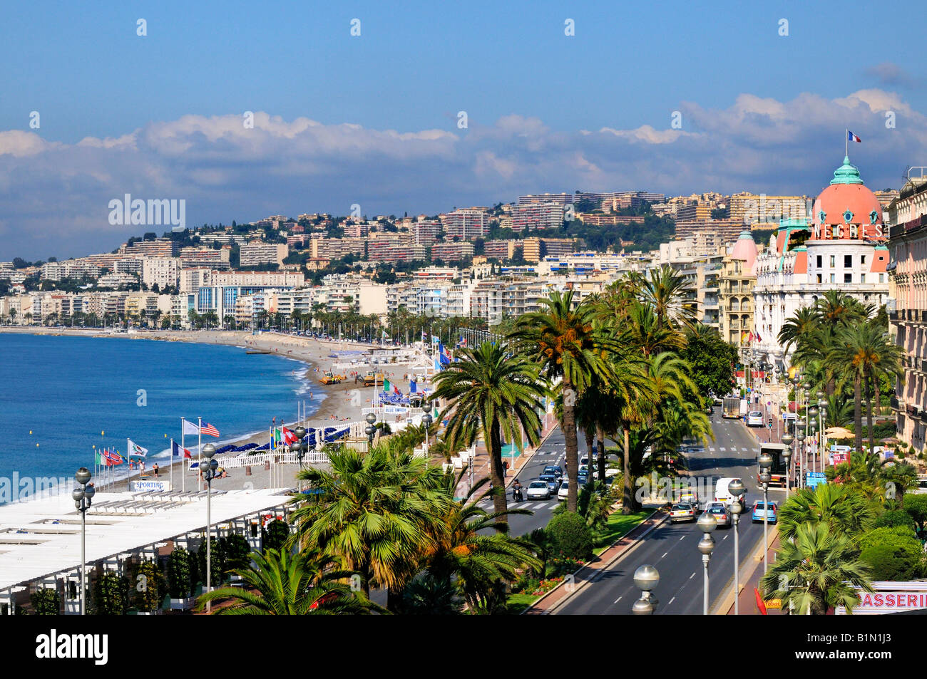 Urlaub und Travel A Blick auf Nizza Frankreich für nur zur redaktionellen Nutzung Stockfoto