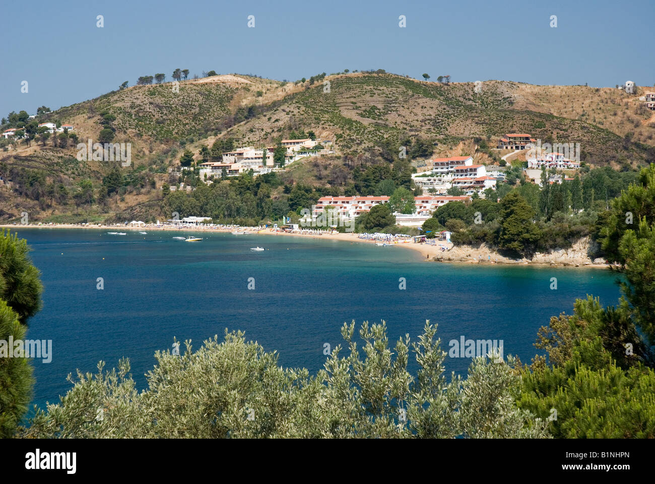 Paraskevi Strand Skiathos Griechenland Stockfoto