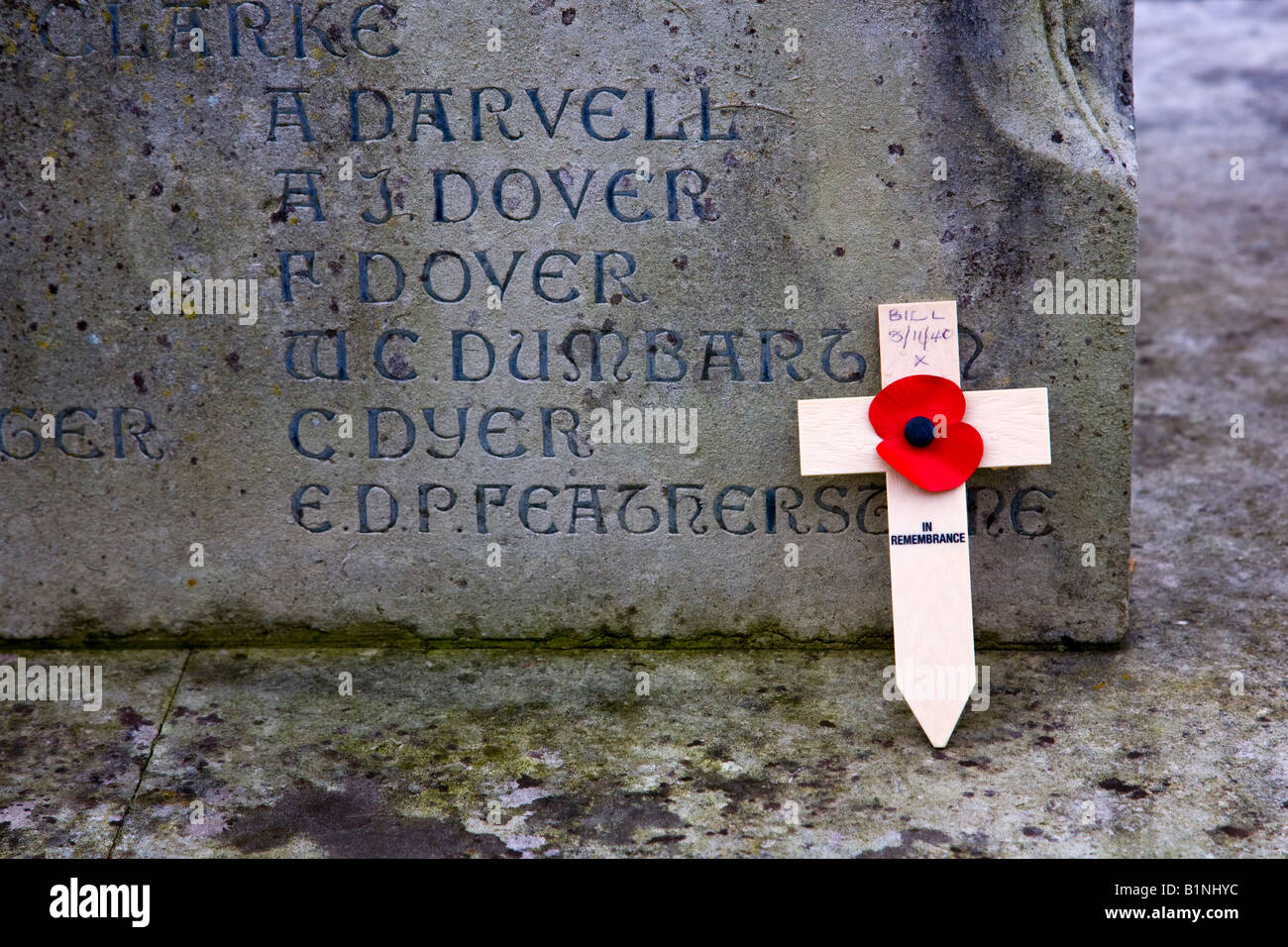 Erinnerung Sonntag poppy Tag. damit wir es nicht vergessen. Stockfoto