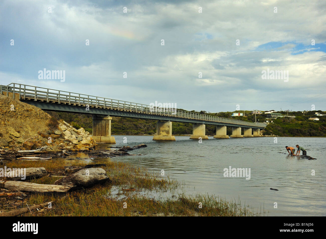 Arthur River Bridge Stockfoto