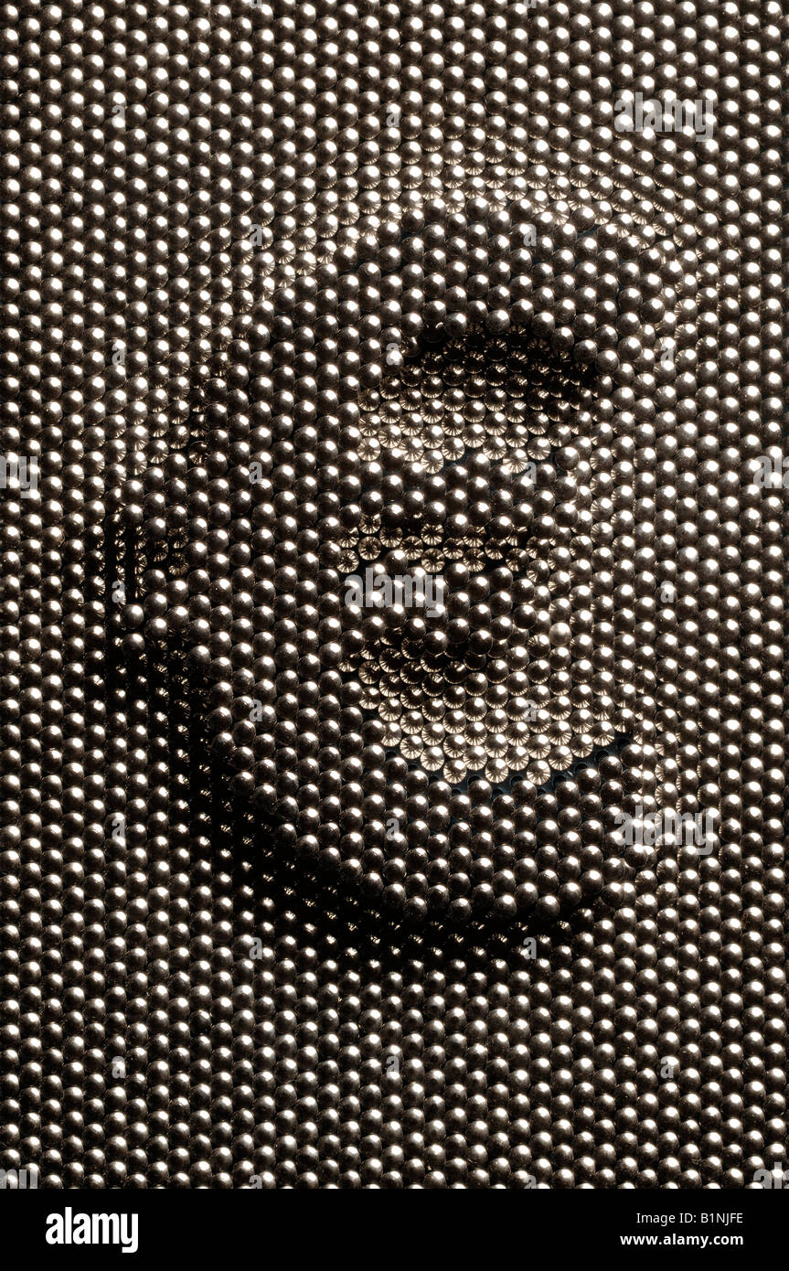 Euro-Form in einer Matrix-Pinnwand Stockfoto