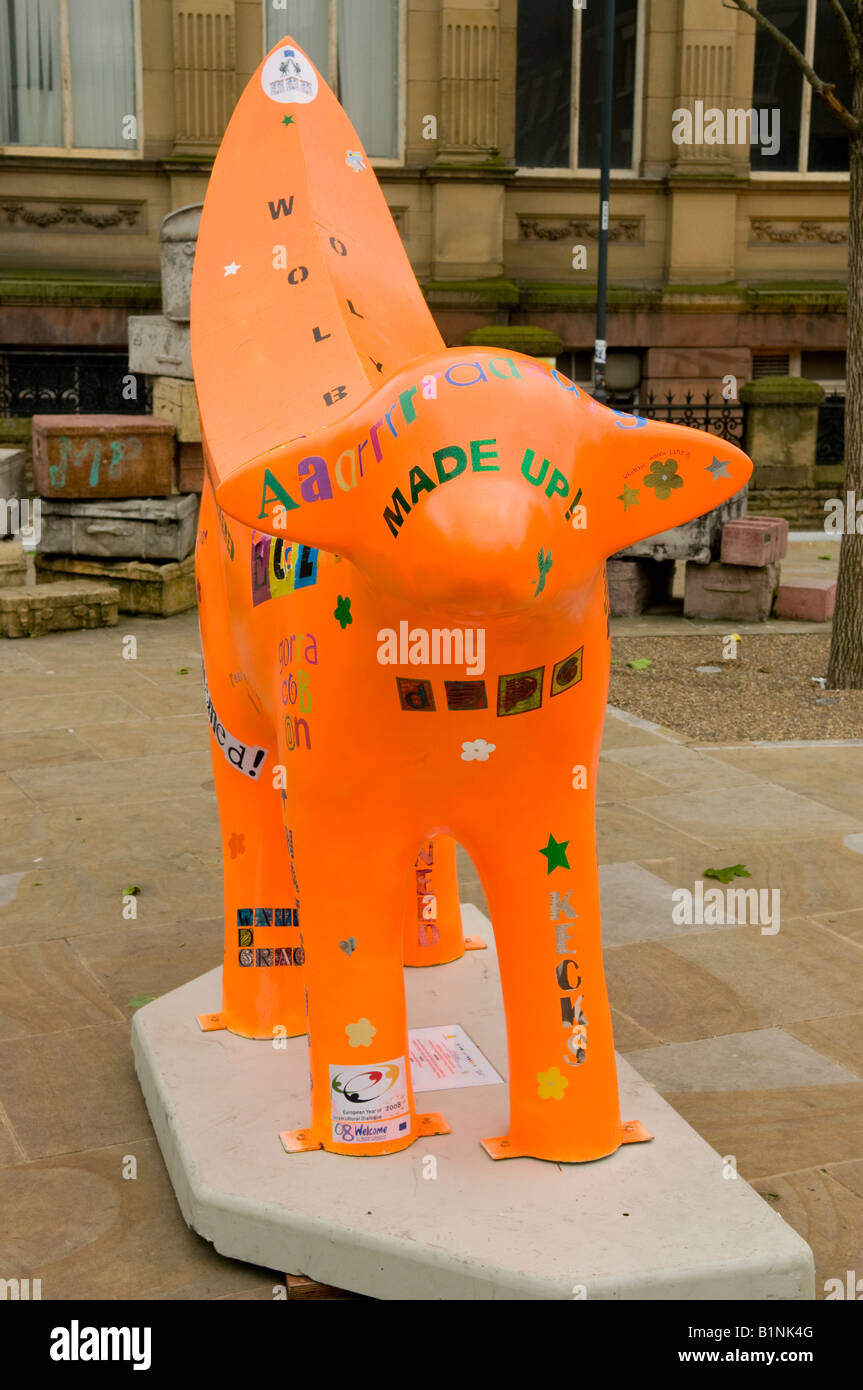 Superlambbanana Super Lamm Banane in Liverpool europäische Hauptstadt der Kultur 2008. Stockfoto