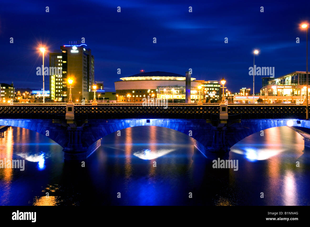 Waterfront Hall Laganside Belfast Nordirland Stockfoto