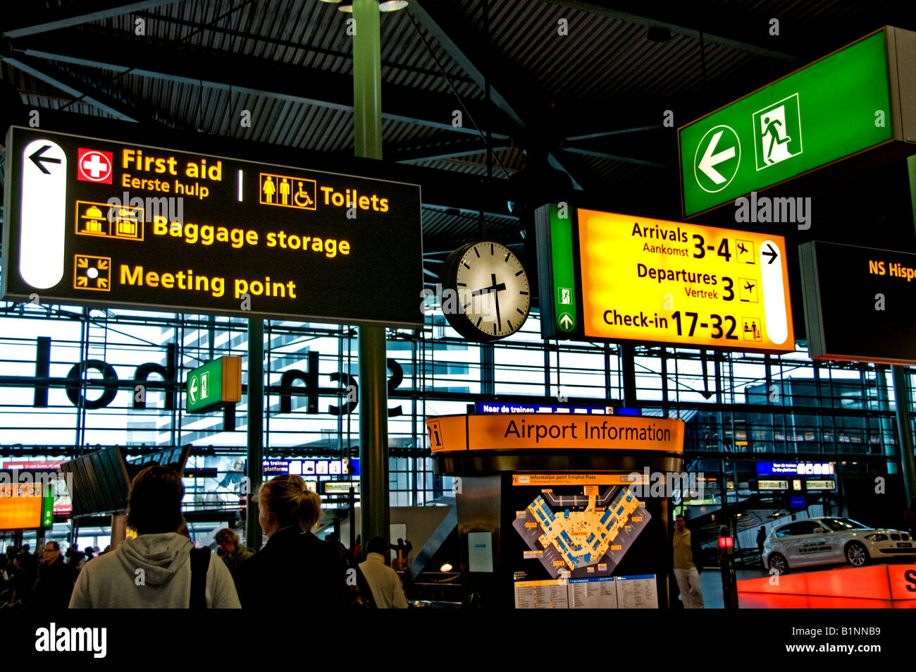 Schiphol Flughafen Flugzeug Amsterdam Niederlande Holland Niederlande Stockfoto