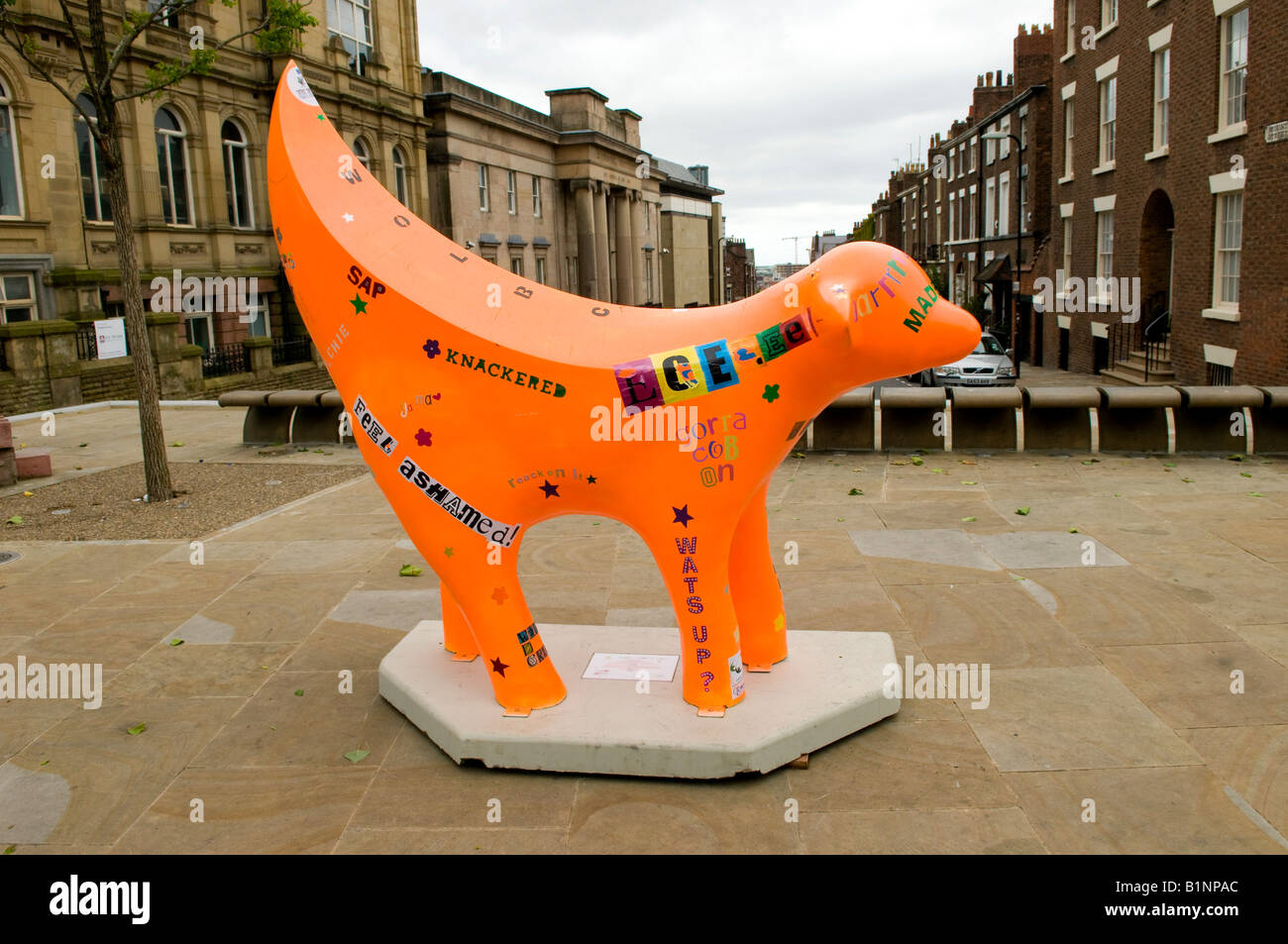Superlambbanana Super Lamm Banane in Liverpool europäische Hauptstadt der Kultur 2008. Stockfoto
