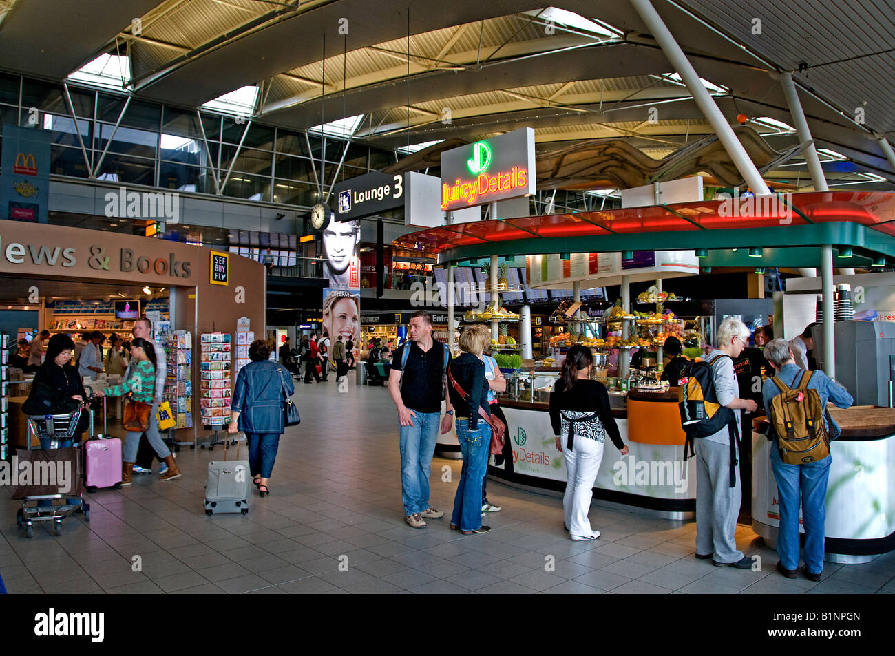 Schiphol Flughafen Flugzeug Amsterdam Niederlande Holland Stockfoto