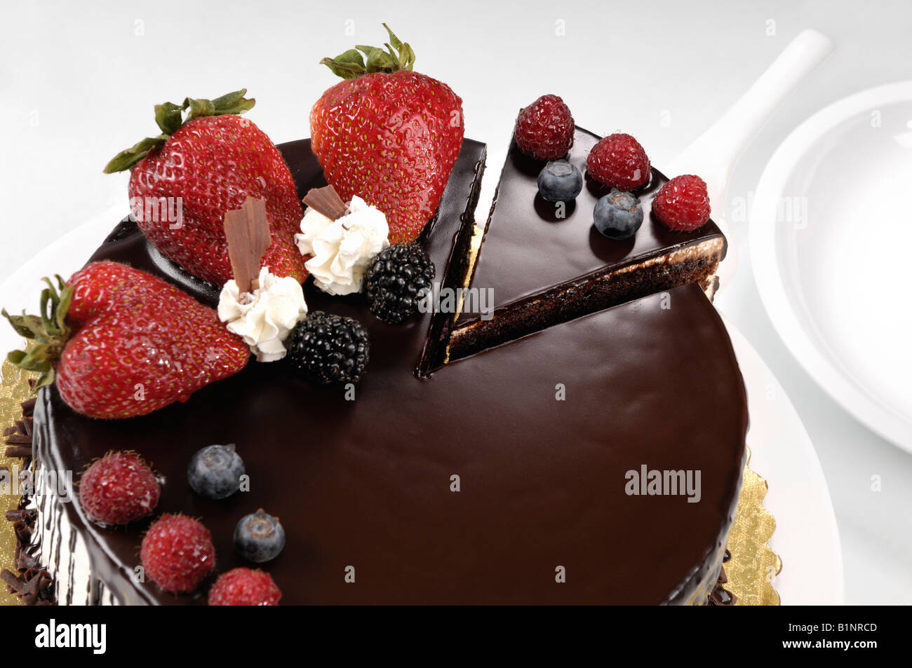 Schokoladen-Kuchen Stockfoto