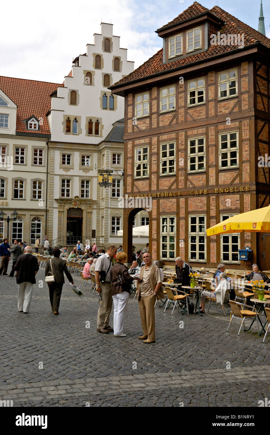 Historischer Marktplatz, Hildesheim, Niedersachsen, Deutschland. Stockfoto