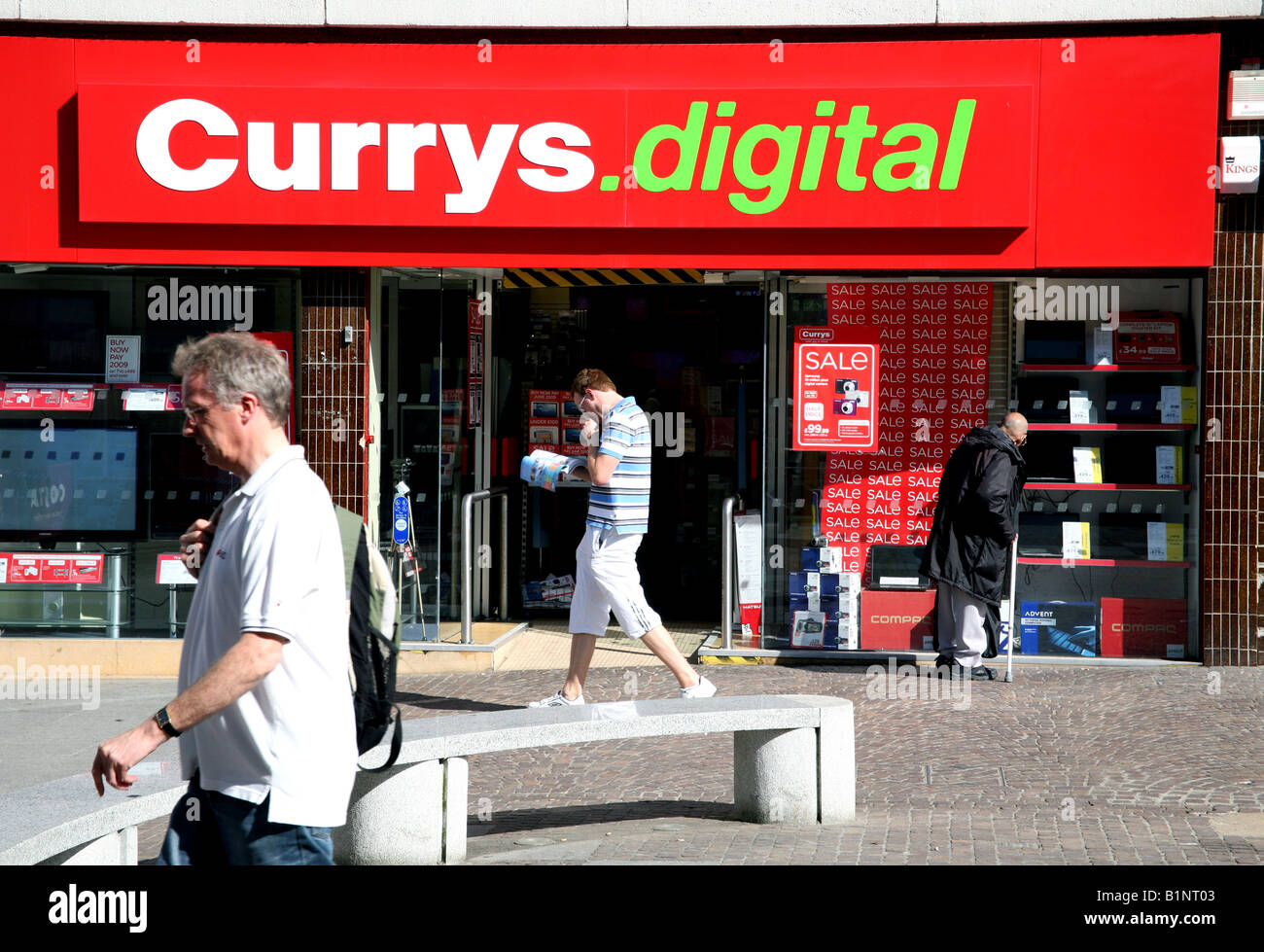 Zweig der Currys.digital elektrische Speicher in England Stockfoto