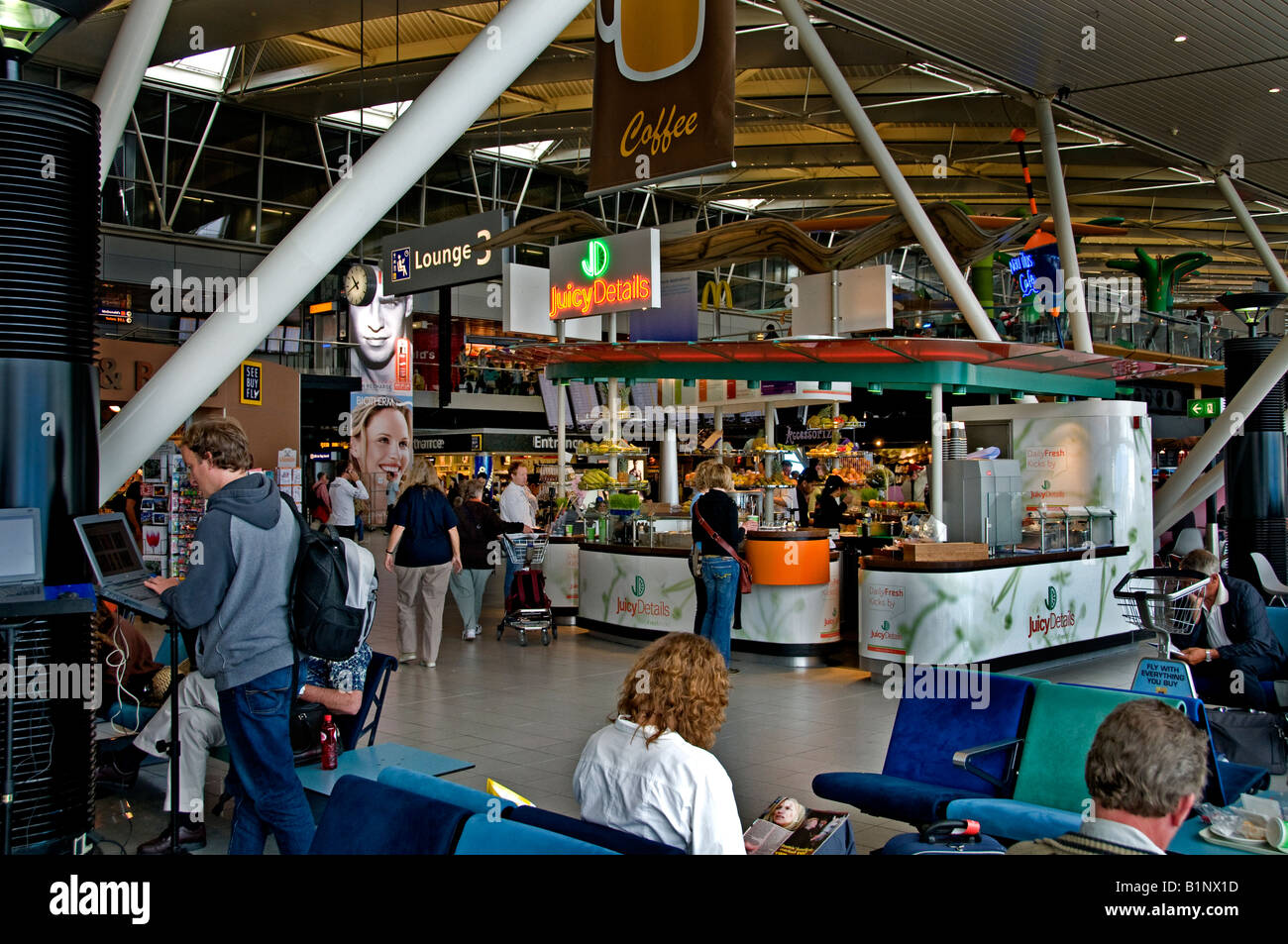 Schiphol Flughafen Flugzeug Amsterdam Niederlande Holland Stockfoto