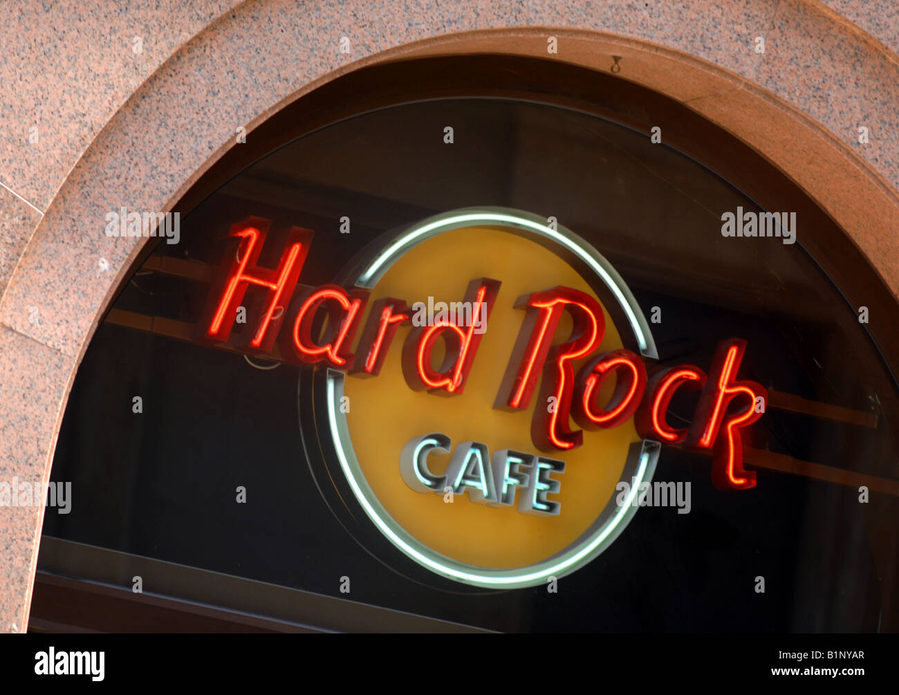 "Hard Rock Cafe" Logo Zeichen Stockfoto