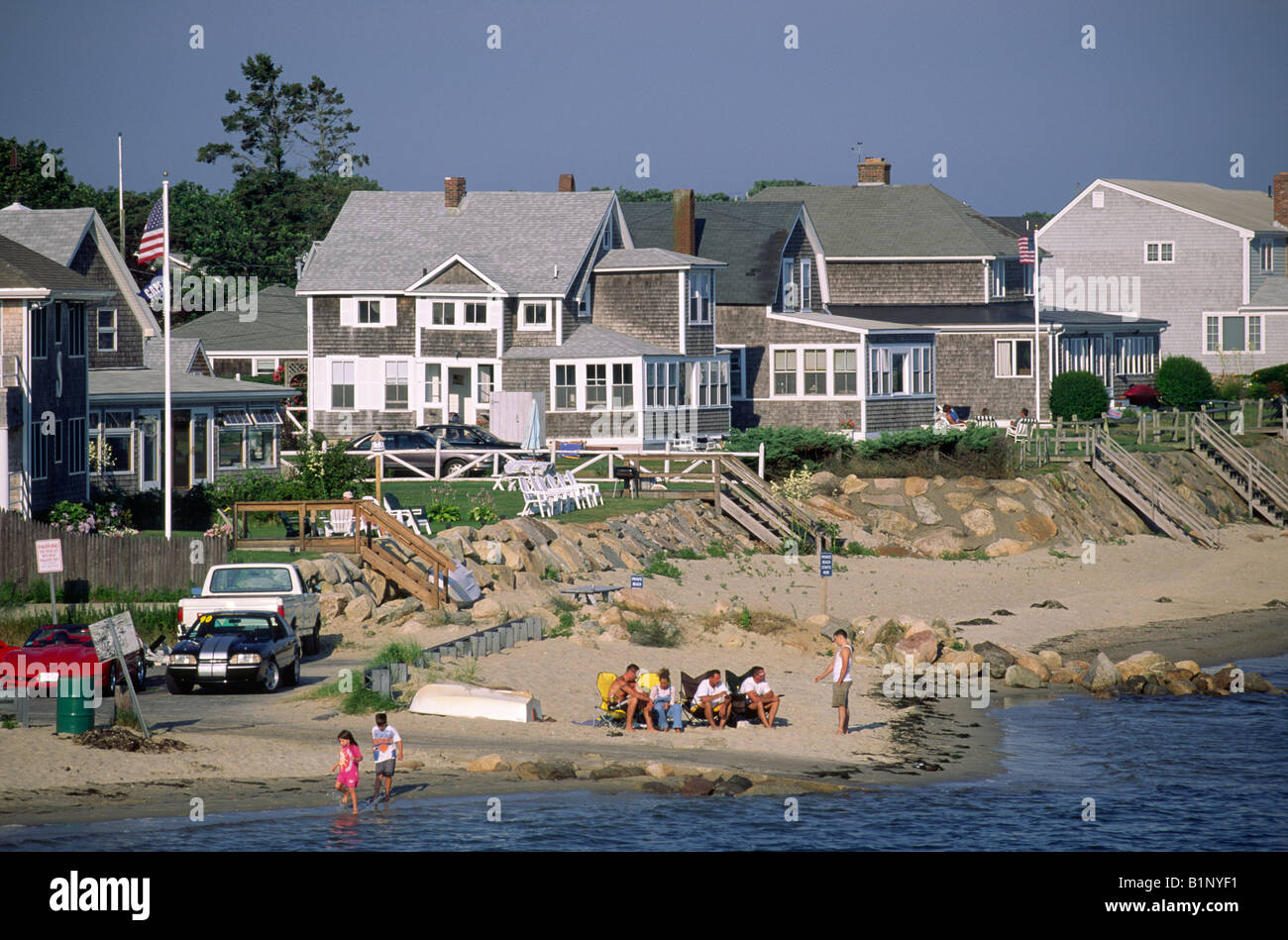 Sommerhäuser, Cape Cood, Hyannis, Massachusetts Stockfoto