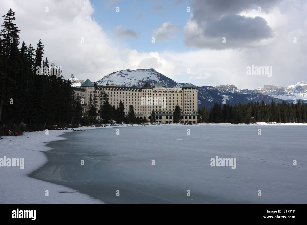 Fairmont Hotel Lake Louise Kanada Stockfoto